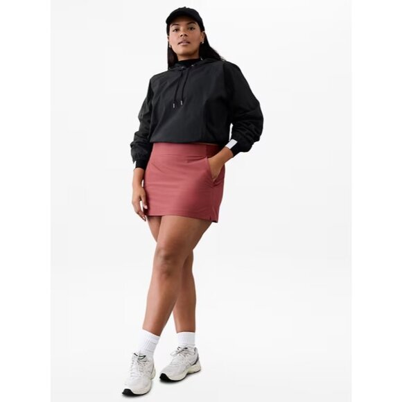 Athleta 2 Brooklyn 13 1/2 Short Red Rock Size 2 Regular Skort - Picture 2 of 5